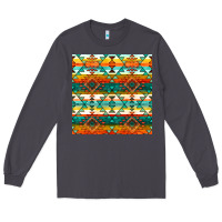 Smoke native american aztec seamless pattern 1 Long Sleeve Tee - BundleAndBundleShop