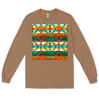 Toasted Coconut native american aztec seamless pattern 1 Long Sleeve Tee - BundleAndBundleShop