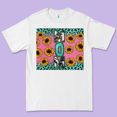Mom Sunflower Glitter Premium Tee Designed By Cowgirlartshop