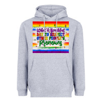 Heather Grey what a beautiful day to respect other people's pronouns  tumbler Heavyweight Hoodie - JahusDesignShop