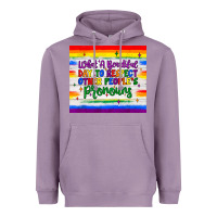 Lavender what a beautiful day to respect other people's pronouns  tumbler Heavyweight Hoodie - JahusDesignShop
