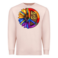 Pale Pink love is love Premium Sweatshirt - JahusDesignShop