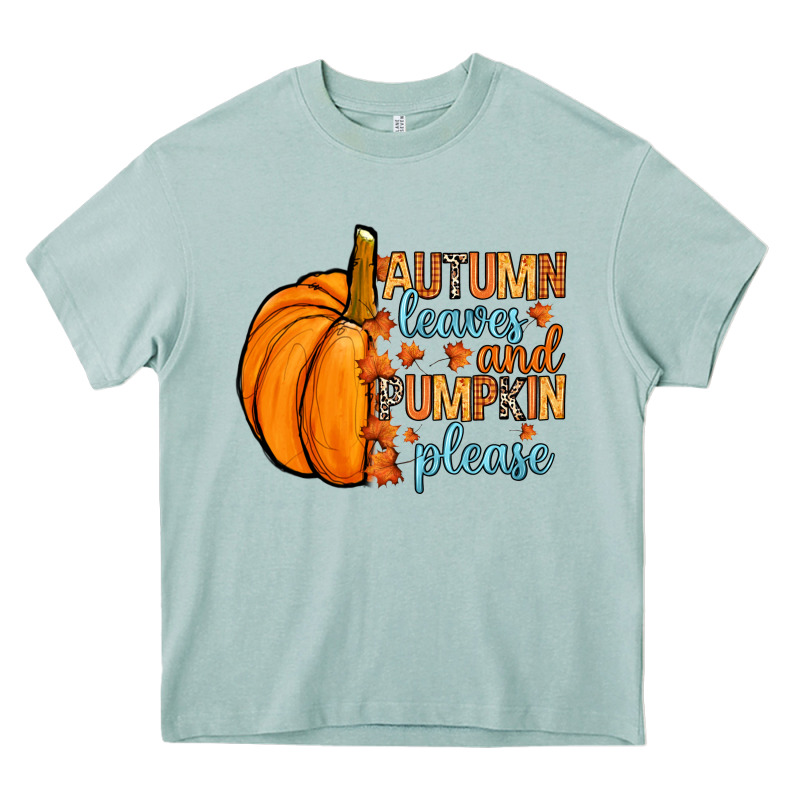 Autumn Leaves And Pumpkin Please Heavy Core Tee by RanaPortraitStore | Teevron