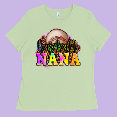 Baseball Nana Ladies Tee Designed By Oliviacreatesart