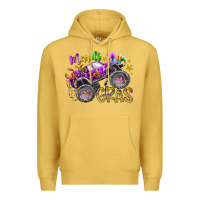 Antique Gold mardi gras monster truck Premium Hoodie - RacoonDesign