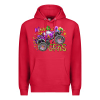 Cardinal mardi gras monster truck Premium Hoodie - RacoonDesign