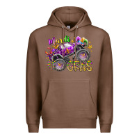 Chestnut mardi gras monster truck Premium Hoodie - RacoonDesign