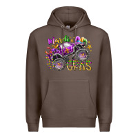 Coffee mardi gras monster truck Premium Hoodie - RacoonDesign