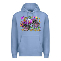 Colony Blue mardi gras monster truck Premium Hoodie - RacoonDesign
