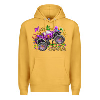 Mustard mardi gras monster truck Premium Hoodie - RacoonDesign