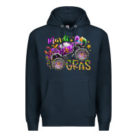 Navy mardi gras monster truck Premium Hoodie - RacoonDesign