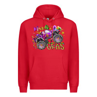 Red mardi gras monster truck Premium Hoodie - RacoonDesign