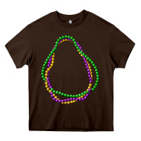Chocolate Brown mardi gras beads Heavy Core Tee - CowGirlArtShop