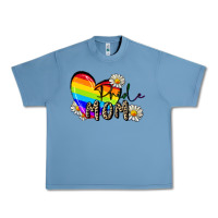 Pebble Blue pride mom Urban Heavy Tee - FaDigitalArtStudio