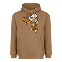 Toasted Coconut bamm bamm Heavyweight Hoodie - DesigneFamous