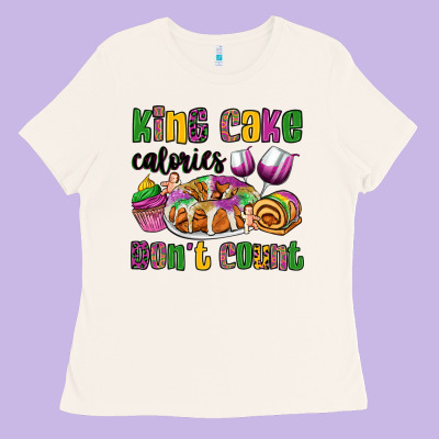 King Cake Calories Don't Count Mardi Gras Ladies Tee Designed By Oliviacreatesart