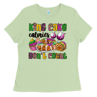 Matcha king cake calories don't count mardi gras Ladies Tee - OliviaCreatesArt