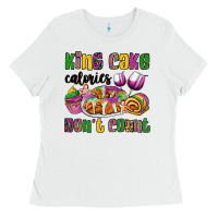 White king cake calories don't count mardi gras Ladies Tee - OliviaCreatesArt