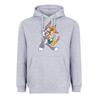 Heather Grey bugs bunny and lola bunny Heavyweight Hoodie - DesigneFamous