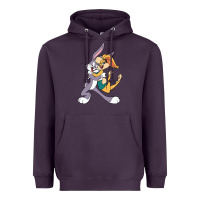 Plum bugs bunny and lola bunny Heavyweight Hoodie - DesigneFamous