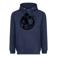 Navy goku super saiyan ultra dragon Heavyweight Hoodie - DesigneFamous
