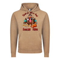 Vintage Coffee turkey wine and feelin fine Vintage Hoodie - BundleAndBundleShop