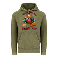 Vintage Olive turkey wine and feelin fine Vintage Hoodie - BundleAndBundleShop