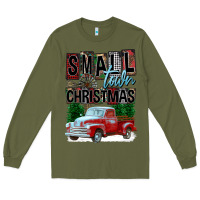 Army Green Small Town Christmas Long Sleeve Tee - FaDigitalArtStudio