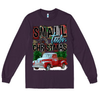 Plum Small Town Christmas Long Sleeve Tee - FaDigitalArtStudio