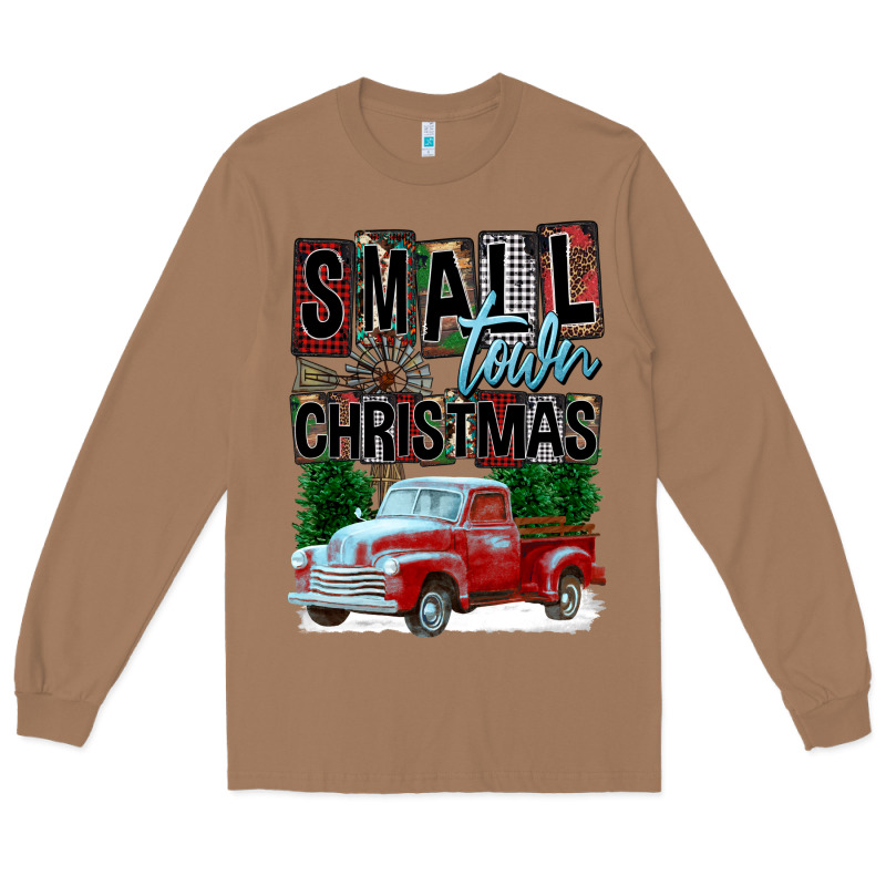 Small Town Christmas Long Sleeve Tee by FaDigitalArtStudio | Teevron