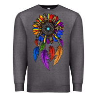 Charcoal Heather pride sunflower dreamcatcher Premium Sweatshirt - JahusDesignShop