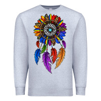 Heather Grey pride sunflower dreamcatcher Premium Sweatshirt - JahusDesignShop