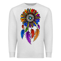 Oatmeal Heather pride sunflower dreamcatcher Premium Sweatshirt - JahusDesignShop