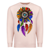 Pale Pink pride sunflower dreamcatcher Premium Sweatshirt - JahusDesignShop