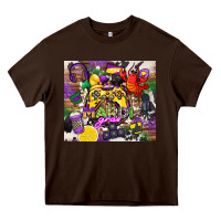 Chocolate Brown mardi gras gamer Heavy Core Tee - CowGirlArtShop