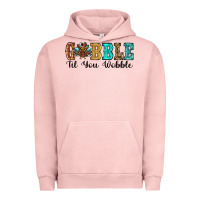 Pigment Salmon gobble til you wobble thanksgiving turkey Urban Hoodie - RanaPortraitStore