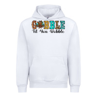 White gobble til you wobble thanksgiving turkey Urban Hoodie - RanaPortraitStore