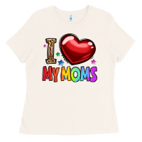 Bone i love my moms Ladies Tee - OliviaCreatesArt