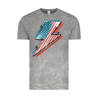 Cloud Rock American flag lightning bolt 4th of july Vintage Tee - FaDigitalArtStudio