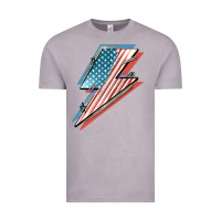 Vintage Zinc American flag lightning bolt 4th of july Vintage Tee - FaDigitalArtStudio