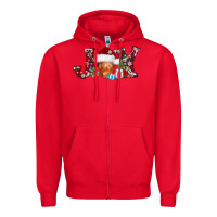 Red joy christmas heifer Zipper Hoodie - AdoDesignShop