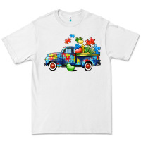 White Autism truck Premium Tee - CowGirlArtShop