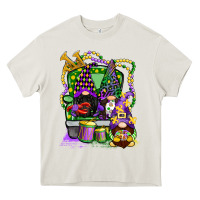 Cream mardi gras gnomies truck Heavy Core Tee - CowGirlArtShop