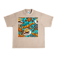 French Oak more espresso less despresso coffee with leopard seamless pattern bbs Urban Heavy Tee - BundleAndBundleShop