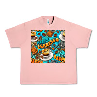 Salmon more espresso less despresso coffee with leopard seamless pattern bbs Urban Heavy Tee - BundleAndBundleShop