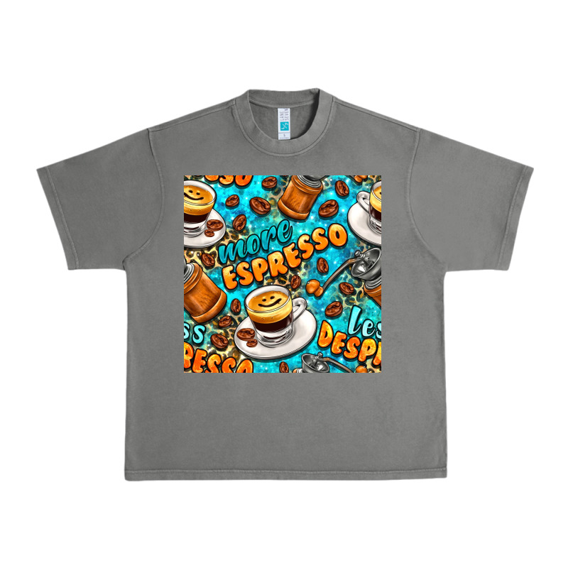 More Espresso Less Despresso Coffee With Leopard Seamless Pattern Bbs Urban Heavy Tee by BundleAndBundleShop | Teevron