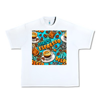 White more espresso less despresso coffee with leopard seamless pattern bbs Urban Heavy Tee - BundleAndBundleShop