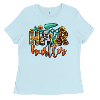 Baby Blue hair hustler Ladies Tee - OliviaCreatesArt
