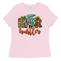 Bubblegum Pink hair hustler Ladies Tee - OliviaCreatesArt