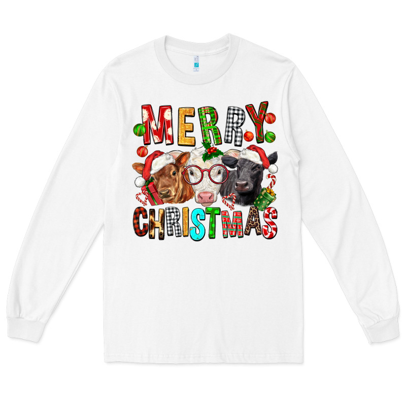 Merry Christmas Calfs Long Sleeve Tee by FaDigitalArtStudio | Teevron